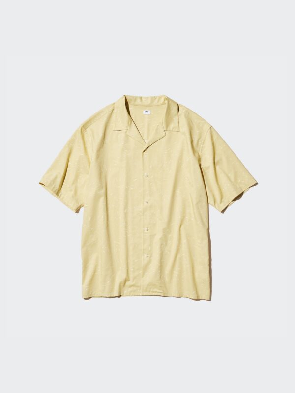 Open Collar Printed Shirt