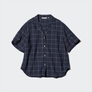 Checkered Open Collar Shirt