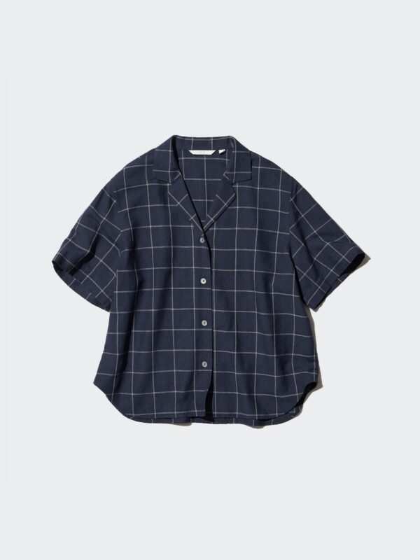 Checkered Open Collar Shirt